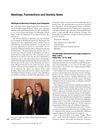 Meetings, Transactions, and Society News