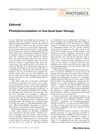 Photobiomodulation or Low-Level Laser Therapy