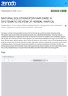 Natural Solutions for Hair Care: A Systematic Review of Herbal Hair Oil