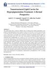 Nanostructured Lipid Carrier for Hyperpigmentation Treatment: A Dermal Perspective