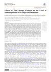 Effects of Post-Therapy Changes on the Level of Immunoglobulin M in Dogs with Dermatitis