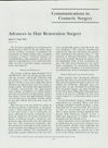 Advances in Hair Restoration Surgery