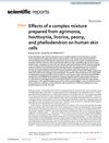 Effects of a Complex Mixture Prepared from Agrimonia, Houttuynia, Licorice, Peony, and Phellodendron on Human Skin Cells