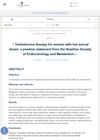 Testosterone Therapy for Women with Low Sexual Desire: A Position Statement from the Brazilian Society of Endocrinology and Metabolism