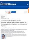 A Randomized, Double-Blind, Placebo-Controlled, Half-Head Study to Evaluate the Effects of Platelet-Rich Plasma on Androgenetic Alopecia