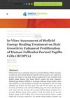 In Vitro Assessment of Biofield Energy Healing Treatment on Hair Growth by Enhanced Proliferation of Human Follicular Dermal Papilla Cells