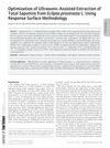 Optimization of Ultrasonic-Assisted Extraction of Total Saponins from Eclipta Prostrasta L. Using Response Surface Methodology