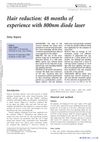 Hair Reduction: 48 Months of Experience with 800nm Diode Laser