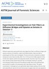 Experimental Investigations on Hair Fibers as Diffusion Bridges and Opiates as Solutes in Solution