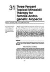 Three Percent Topical Minoxidil Therapy for Female Androgenetic Alopecia