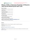 Effects of MRI on Stemness Properties of Wharton's Jelly Derived Mesenchymal Stem Cells
