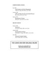 Forthcoming Issues
