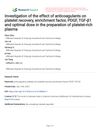 Investigation of the Effect of Anticoagulants on Platelet Recovery, Enrichment Factor, PDGF, TGF-β1, and Optimal Dose in the Preparation of Platelet-Rich Plasma