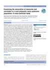 Examining the Association of Menarche and Correlates in a Rural Polycystic Ovary Syndrome Population: A Cross-Sectional Study
