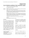 Use of Vibration Anesthesia in Hair Restoration Surgery