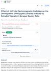 Effect of 150 kHz Electromagnetic Radiation on the Development of Polycystic Ovaries Induced by Estradiol Valerate in Sprague Dawley Rats