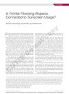 Is Frontal Fibrosing Alopecia Connected to Sunscreen Usage?