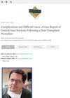 Complications and Difficult Cases: A Case Report of Central Area Necrosis Following a Hair Transplant Procedure