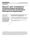 Efficacy of Sr2+ and Cu2+ Ion Incorporation on the Mechanical, Biological, and Antibacterial Properties of Natural Waste-Derived Borosilicate Bioactive Glasses for Orthopedic Implants
