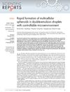 Rapid Formation of Multicellular Spheroids in Double-Emulsion Droplets with Controllable Microenvironment