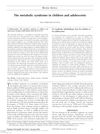 The Metabolic Syndrome in Children and Adolescents