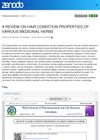 A Review on Hair Condition Properties of Various Medicinal Herbs