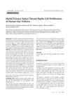 Herbal Extracts Induce Dermal Papilla Cell Proliferation of Human Hair Follicles