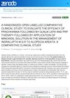 A Randomized Open Labelled Comparative Clinical Study to Evaluate the Efficacy of Prachhanna Followed by Gunja Lepa and PRP Therapy Followed by Application of Minoxidil Solution in the Management of Indralupta with Special Reference to Alopecia Areata - A Comparative Clinical Study