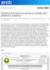 Formulation And Evaluation Of Herbal Anti-Dandruff Shampoo