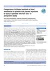 Comparison of Different Methods of Local Anesthesia for Platelet Rich Plasma Injections to Scalp in Patients With Hair Loss - A Prospective Study
