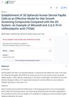 Establishment of 3D Spheroid Human Dermal Papilla Cells as an Effective Model for Hair Growth Screening Compounds Compared with the 2D System: An Example of Minoxidil and 3,4,5-Tri-O-Caffeoylquinic Acid