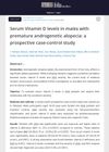 Serum Vitamin D Levels in Males With Premature Androgenetic Alopecia: A Prospective Case-Control Study
