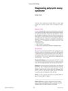 Diagnosing Polycystic Ovary Syndrome
