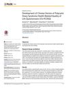 Development of Chinese Version of Polycystic Ovary Syndrome Health-Related Quality of Life Questionnaire