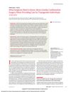 What Surgeons Need to Know About Gender Confirmation Surgery When Providing Care for Transgender Individuals