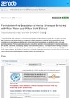 Formulation And Evaluation Of Herbal Shampoo Enriched With Rice Water And Willow Bark Extract