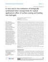 In Vitro and In Vivo Evaluation of Biologically Synthesized Silver Nanoparticles for Topical Applications: Effect of Surface Coating and Loading into Hydrogels