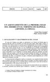 A Settlement of the Early Iron Age in the Area of Raposal (Arnedo, La Rioja)