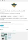 Pioneer of the Month: Ronald Lawrence Shapiro, MD