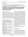 Synthesis of Cu4O3 Nanoparticles Using Pumpkin Seed Extract: Optimization, Antimicrobial, and Cytotoxicity Studies