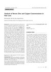 Analysis of Serum Zinc and Copper Concentrations in Hair Loss