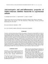 Anti-Nociceptive and Anti-Inflammatory Properties of 5alpha-Reductase Inhibitor Finasteride in Experimental Animals