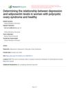 Determining the Relationship Between Depression and Adiponectin Levels in Women With Polycystic Ovary Syndrome and Healthy