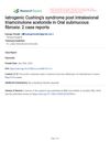 Iatrogenic Cushing's Syndrome Post Intralesional Triamcinolone Acetonide in Oral Submucous Fibrosis: 2 Case Reports
