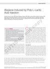 Alopecia Induced by Poly-L-Lactic Acid Injection