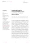 Differential Impact of Environmental Factors on Systemic and Localized Autoimmunity