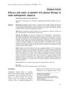 Efficacy and Safety of Platelet-Rich Plasma Therapy in Male Androgenetic Alopecia