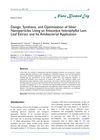Design, Synthesis, and Optimization of Silver Nanoparticles Using an Artocarpus Heterophyllus Lam. Leaf Extract and Its Antibacterial Application