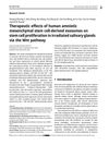 Therapeutic Effects of Human Amniotic Mesenchymal Stem Cell-Derived Exosomes on Stem Cell Proliferation in Irradiated Salivary Glands via the Wnt Pathway