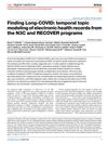 Finding Long-COVID: Temporal Topic Modeling of Electronic Health Records from the N3C and RECOVER Programs